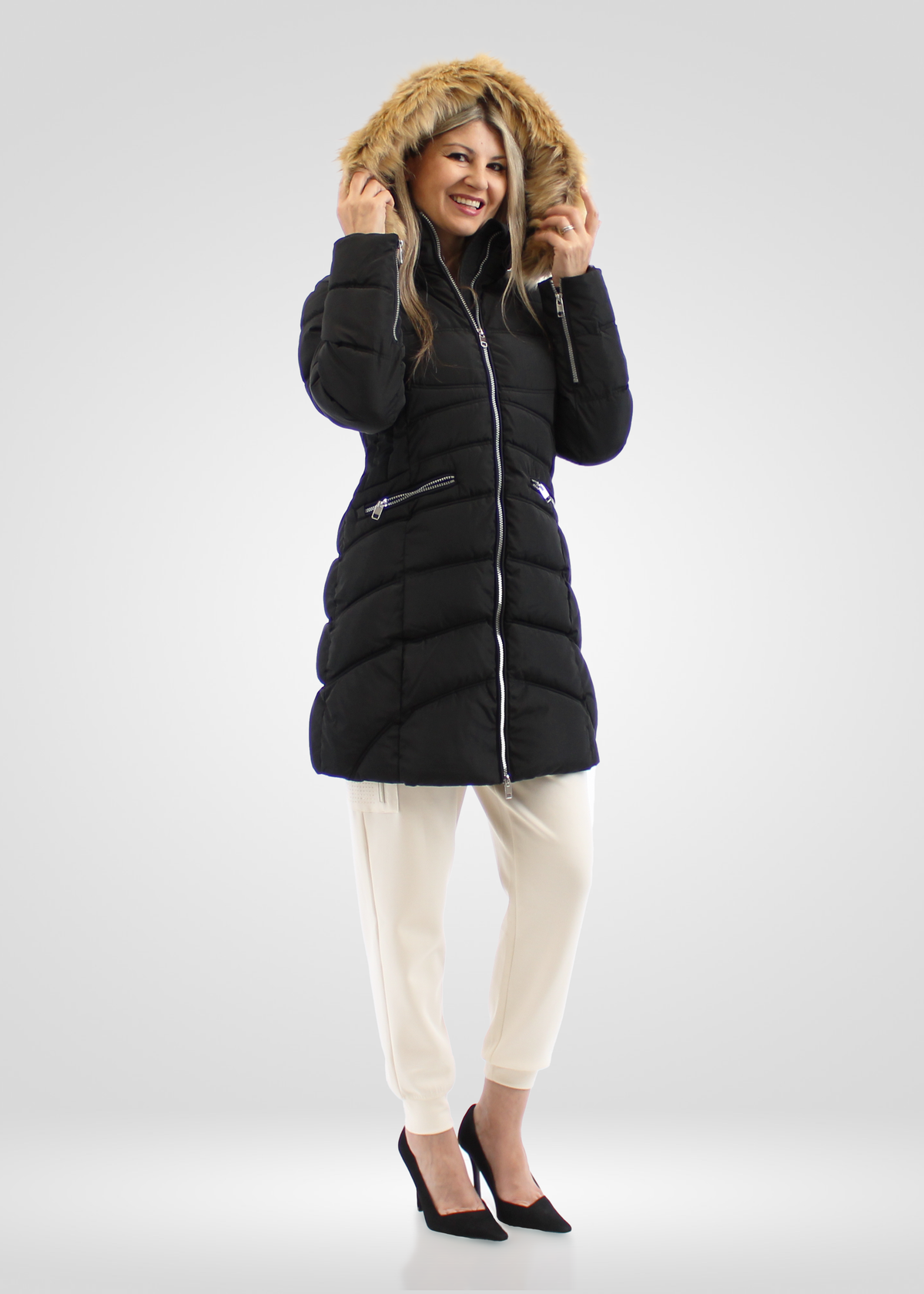 Manteau équitation Romfh Bling Show – Femme, Noir, Taille 16 R, Neuf Avec étiquettes