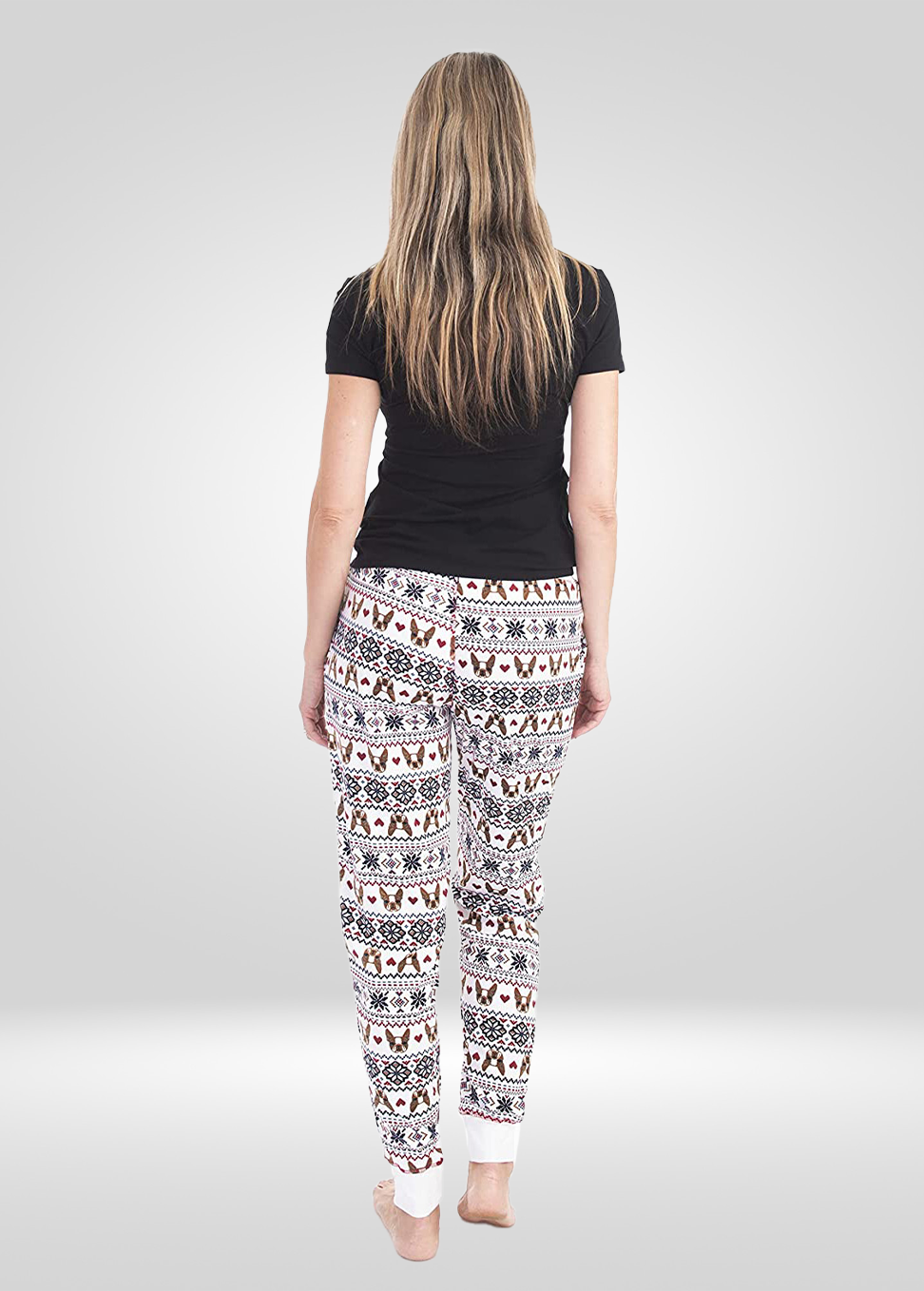 Bulldog Print Stretch Pajama Bottoms