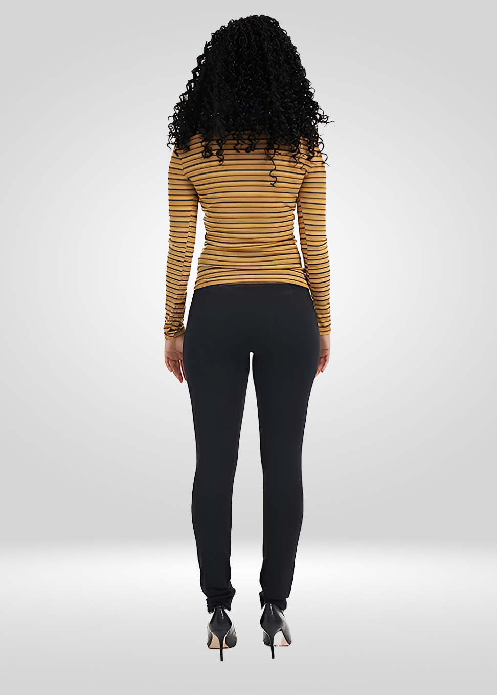 Mid Rise Stretch Pull on Ponte Coated Skinny Pants