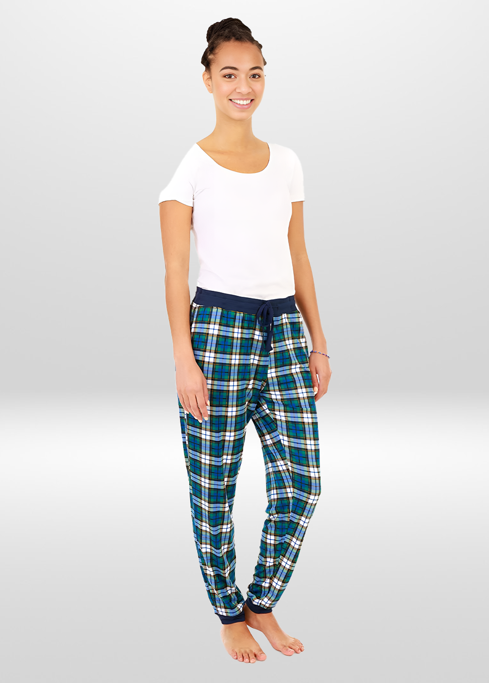 Navy Gold Stretch Pajama Bottoms