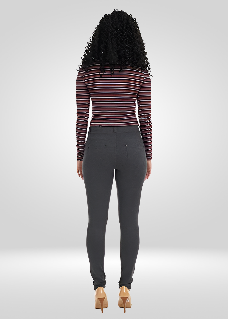 Stretch Denim Pull on Skinny Pants