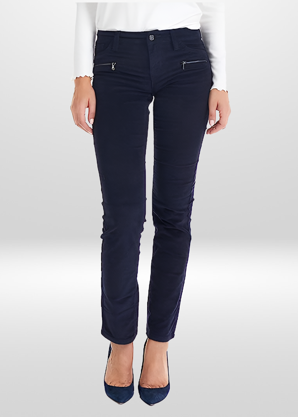 Pantalon en velours côtelé extensible pour femmes