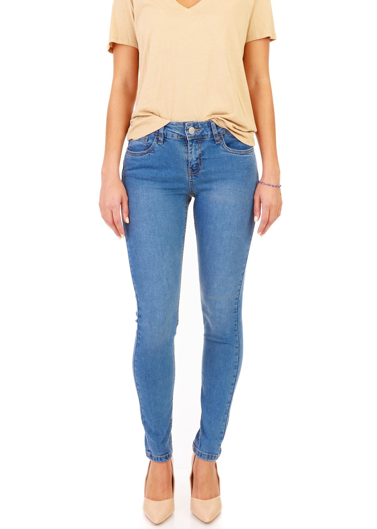 Suko Jeans Women's Mid Rise Ponte Skinny Pants - Stretchy Figure-Flattering Pants With Lift & Contour Seam