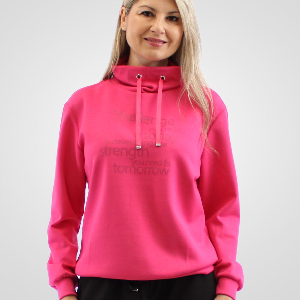 
                  
                    Simon Chang Pink Gaiter Hoodie
                  
                