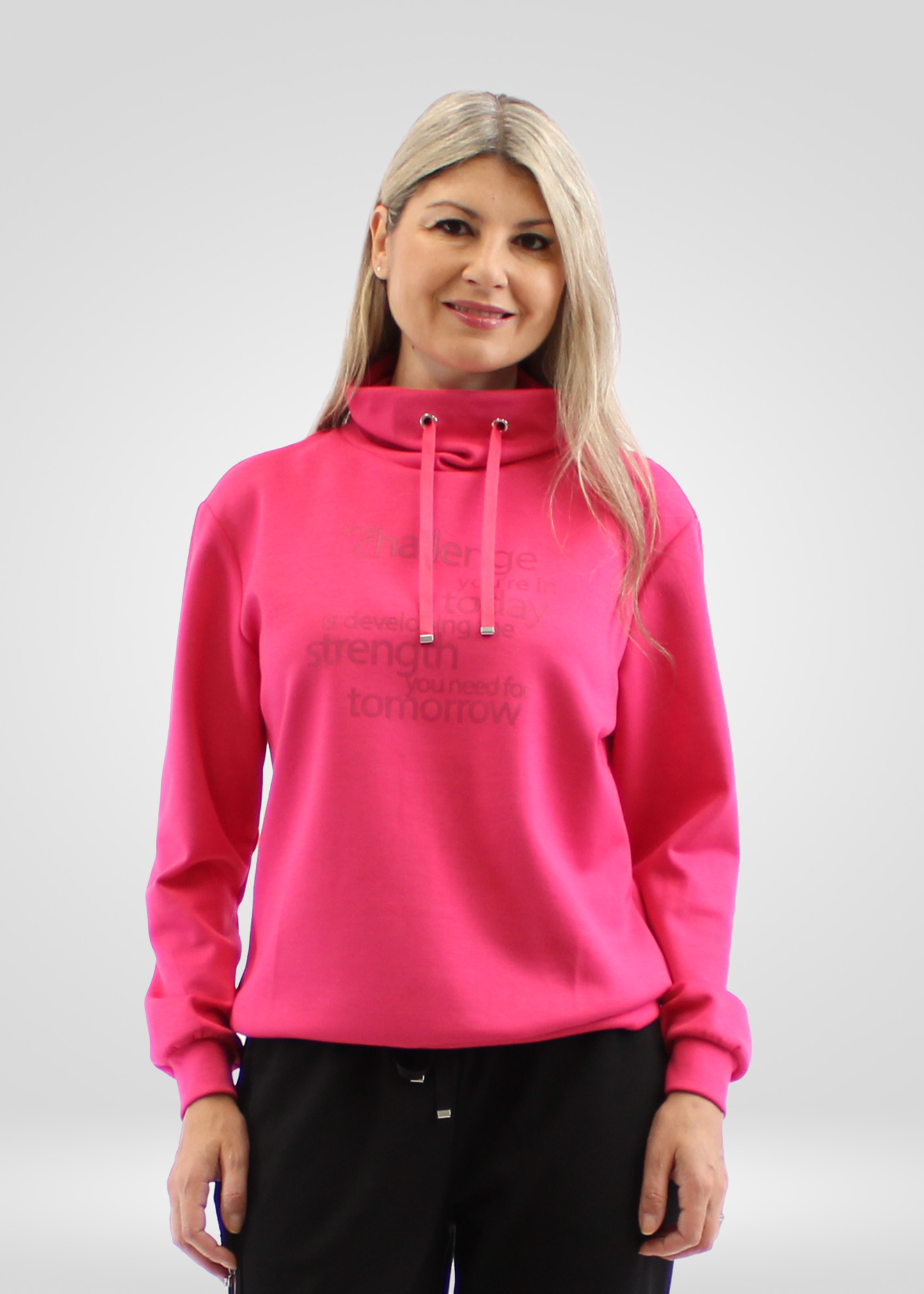 
                  
                    Simon Chang Pink Gaiter Hoodie
                  
                