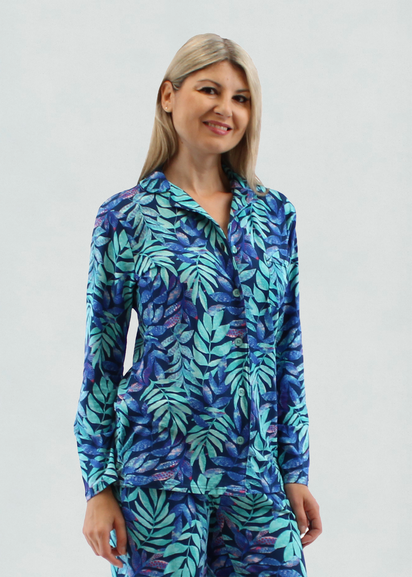 
                  
                    Simon Chang Blue Pajama Top
                  
                