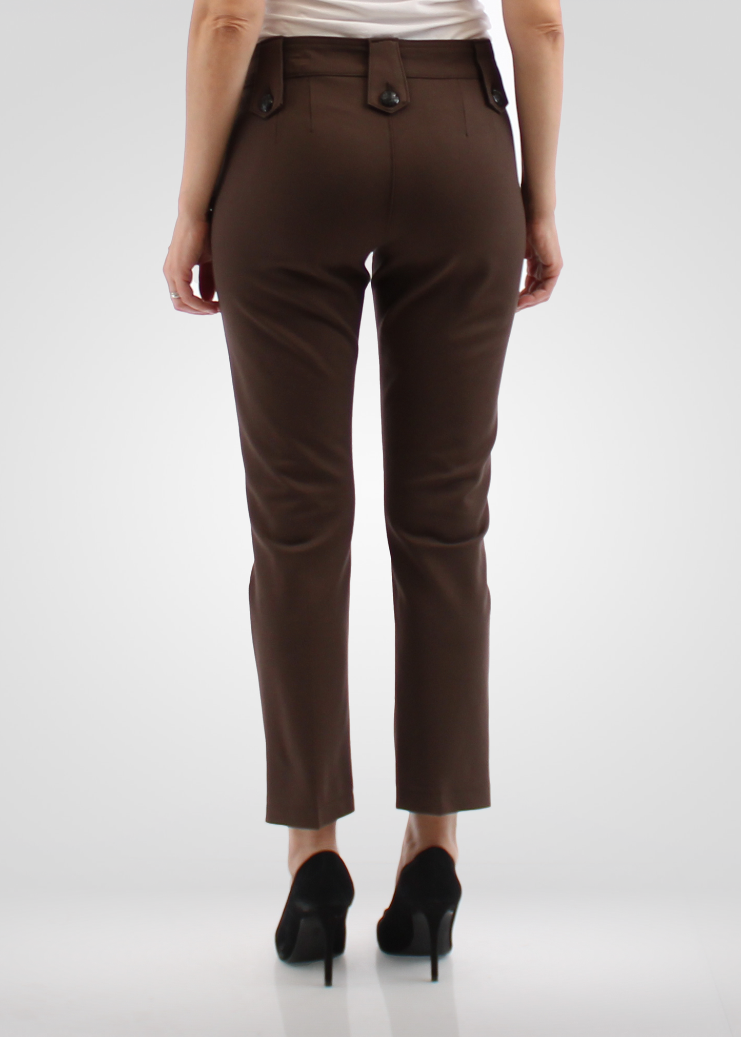 
                  
                    Simon Chang Brown Pants with Button Detail
                  
                