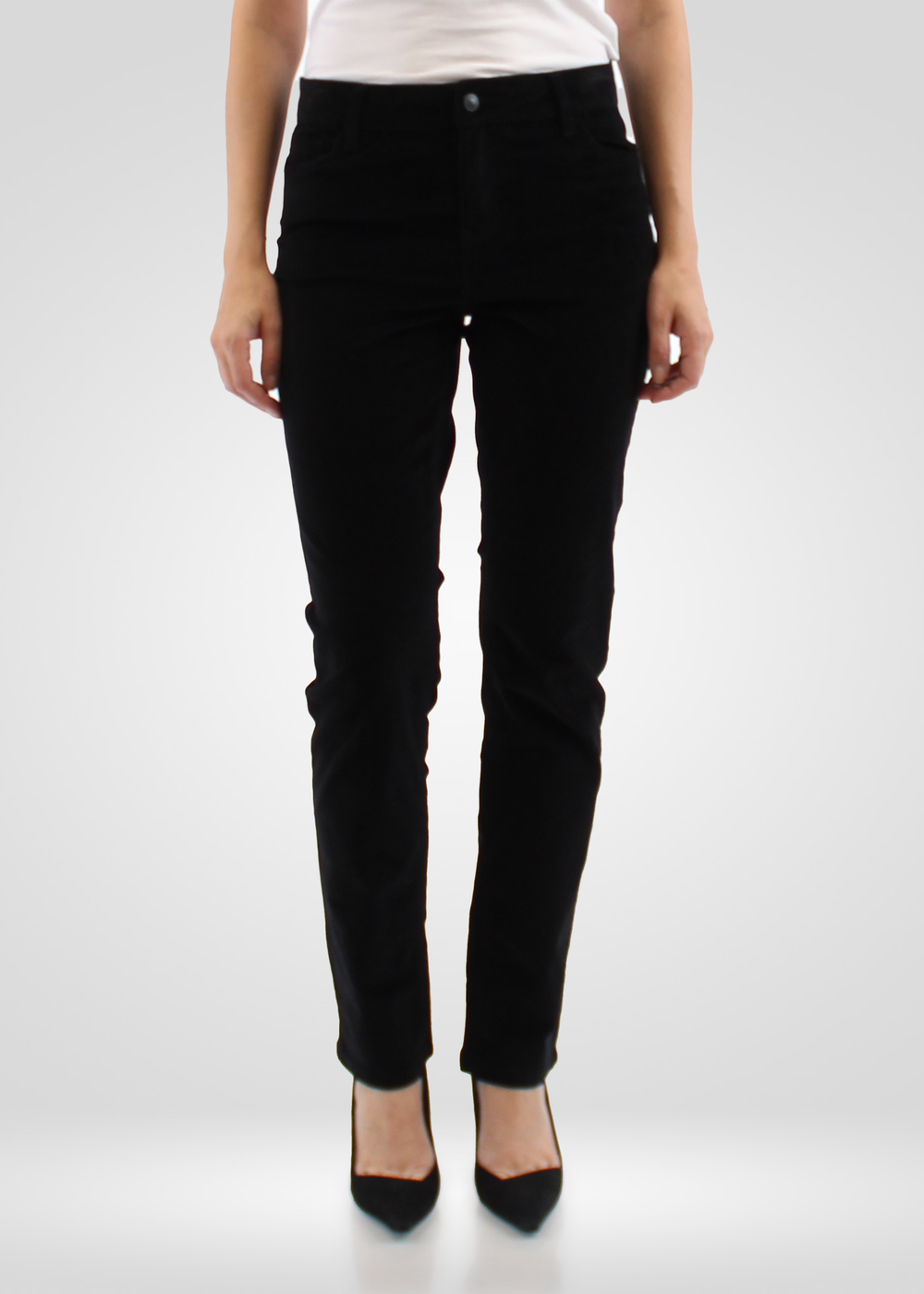 Simon Chang Black Uncut Corduroy Pants