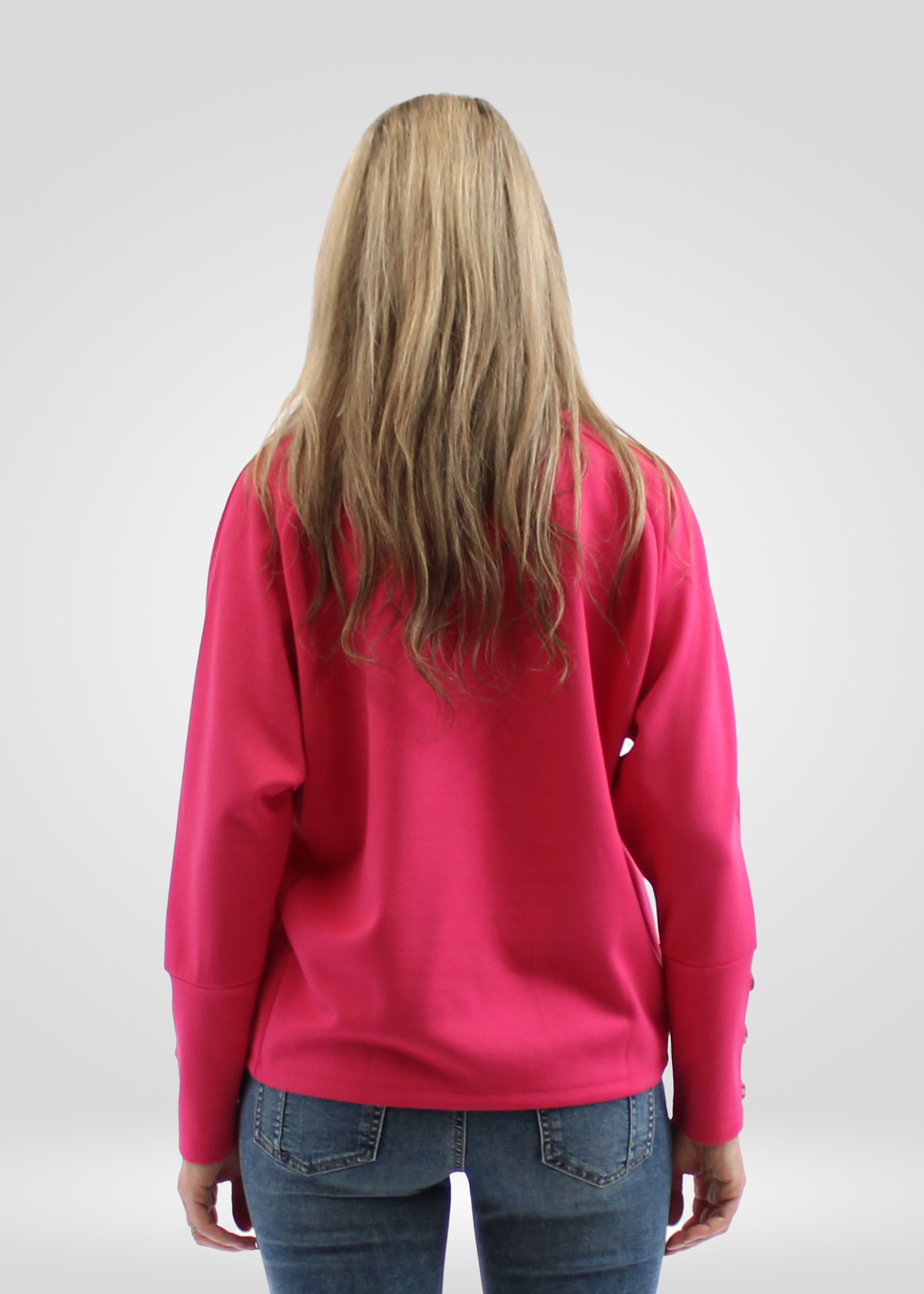 
                  
                    Simon Chang Pink Crewneck with Button Detail
                  
                