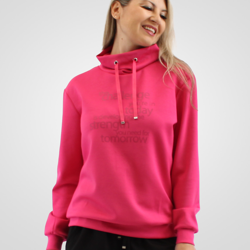 
                  
                    Simon Chang Pink Gaiter Hoodie
                  
                