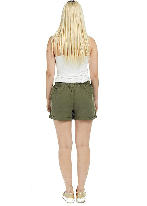 
                  
                    Linen Shorts - Drawstring Elastic Waistband
                  
                