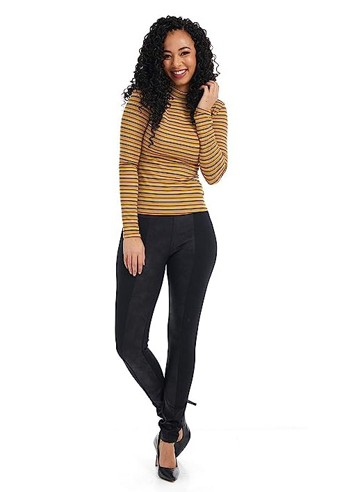 
                  
                    Mid Rise Stretch Pull on Ponte Coated Skinny Pants
                  
                