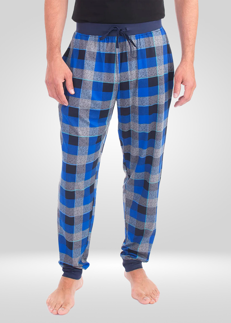 Mens Cobalt Pajama - Knit Jogger