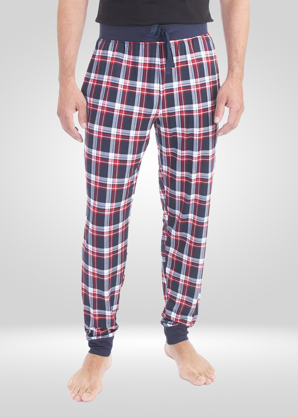 Pyjama Homme Marine et Rouge - Jogger en Tricot