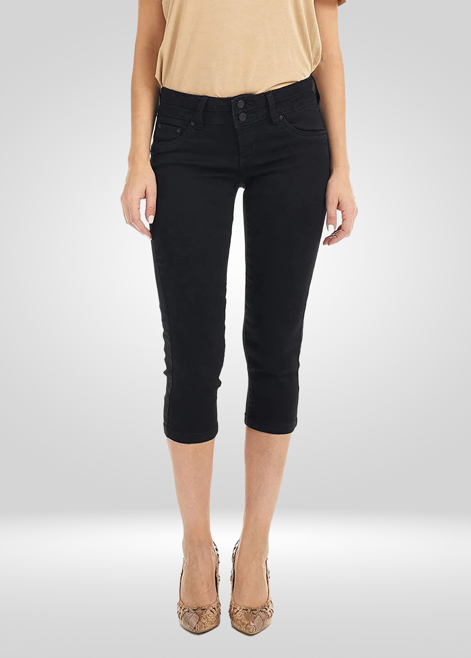 Mid Rise Stretch Denim Capris – Roadrunner Jeans Apparel