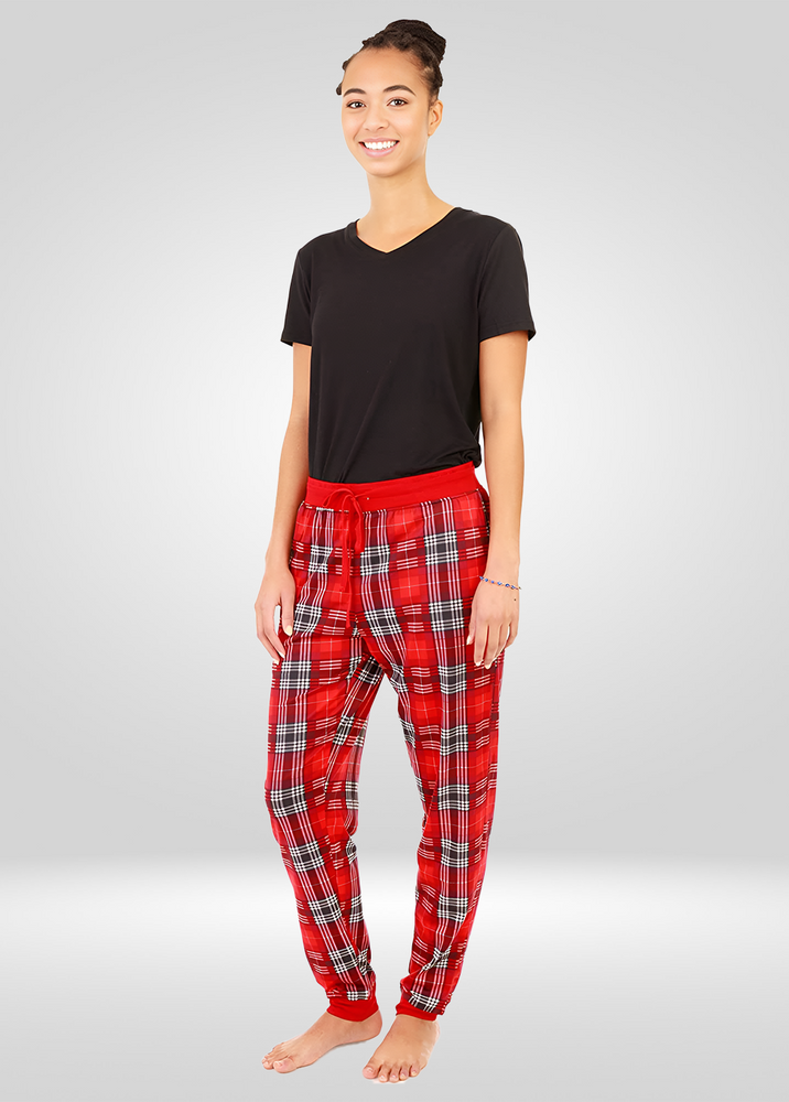 
                  
                    Red Tartan Stretch Pajama Bottoms
                  
                