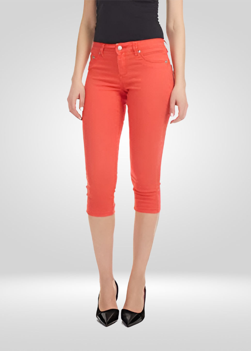 Stretch Denim Capris Lift & Contour