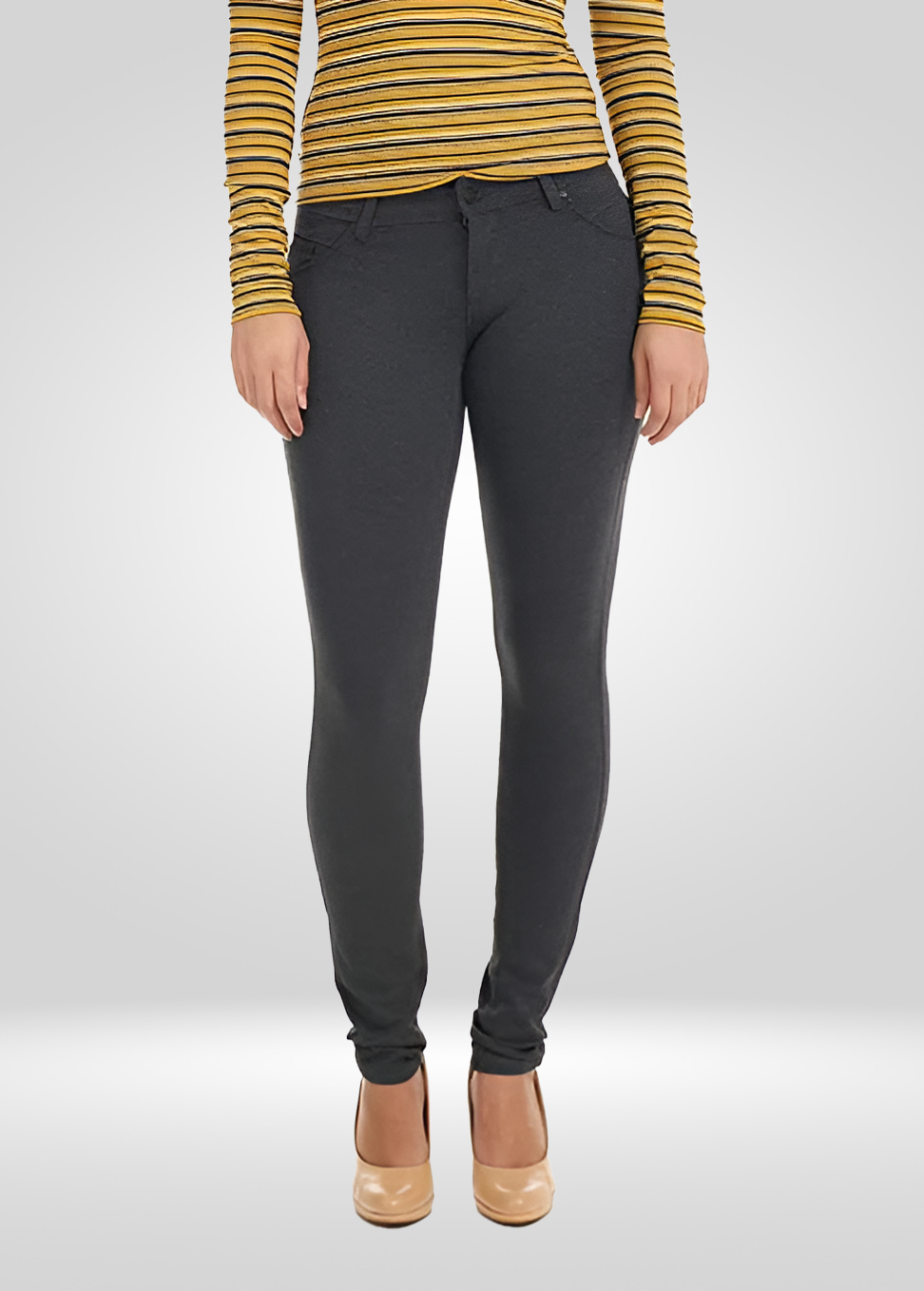 mid rise stretch skinny pant
