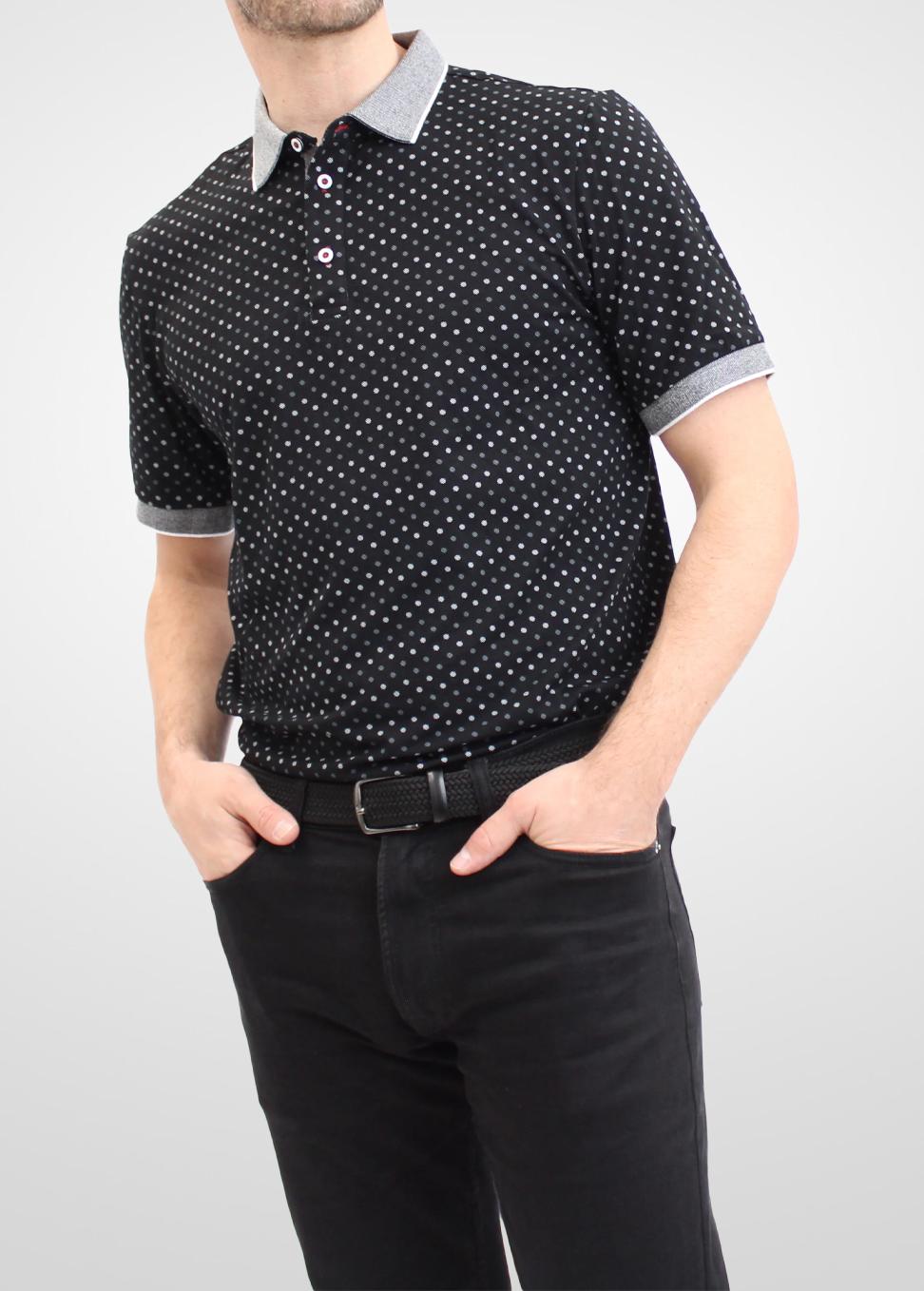 URBAN ADDICTION Dotted Polo