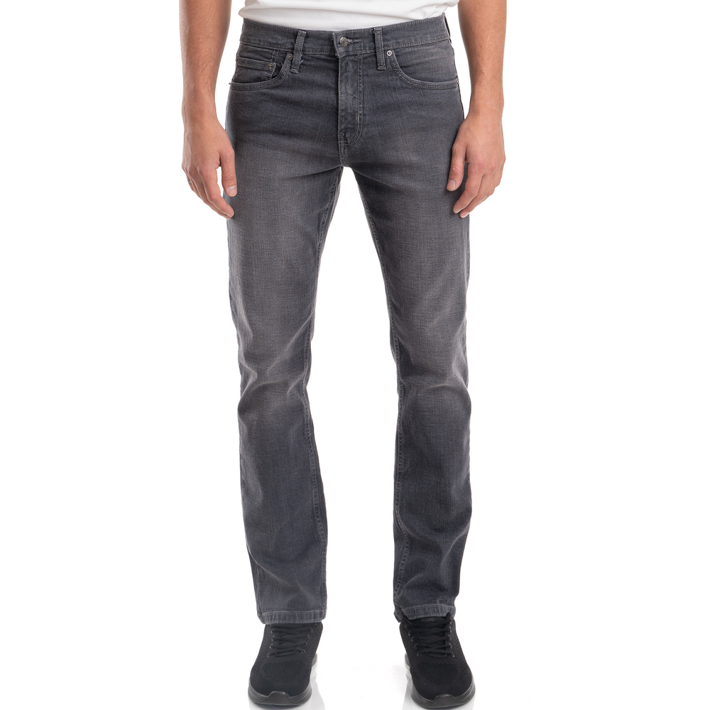 Grey Jeans with light grey stitching. Classic Fit.