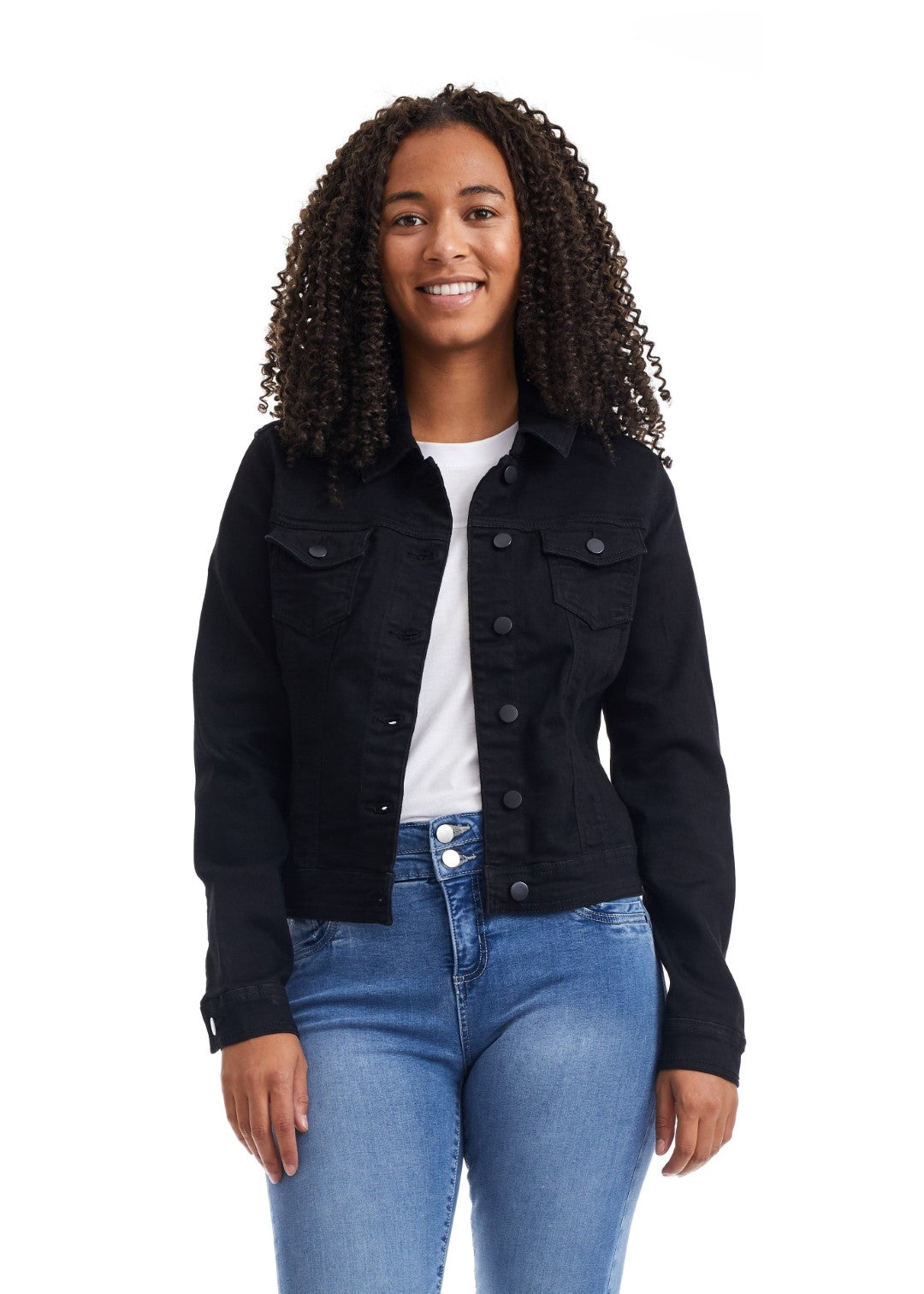 Womens black hotsell trucker jacket