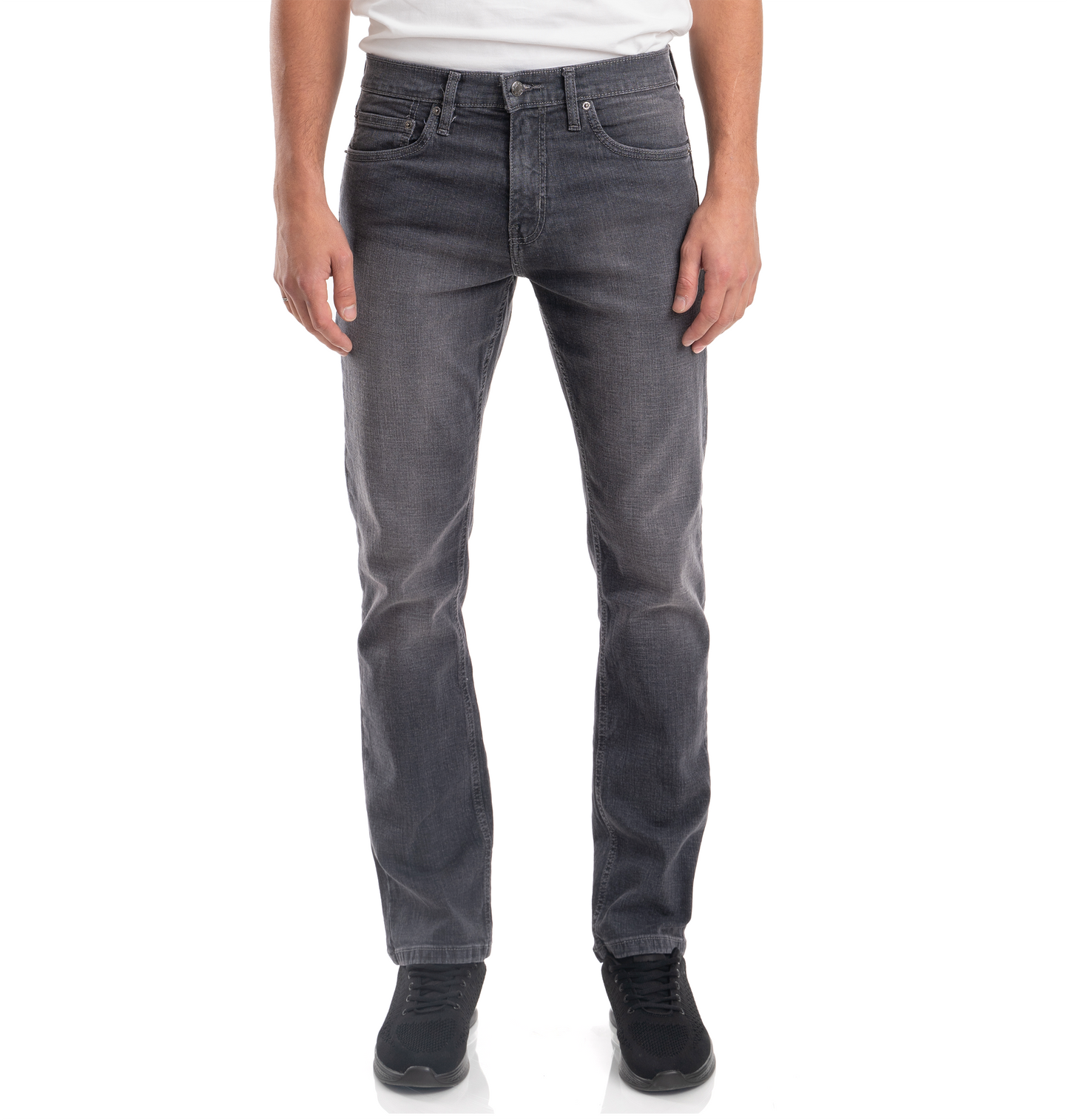 
                  
                    grey jean with grey stitch, classic fit jean
                  
                